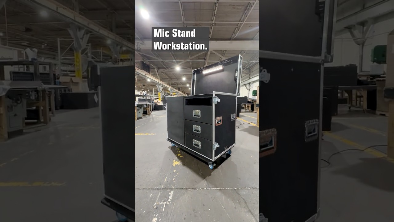 30 Capacity Mic / Stand Workstation #roadcase #flightcase