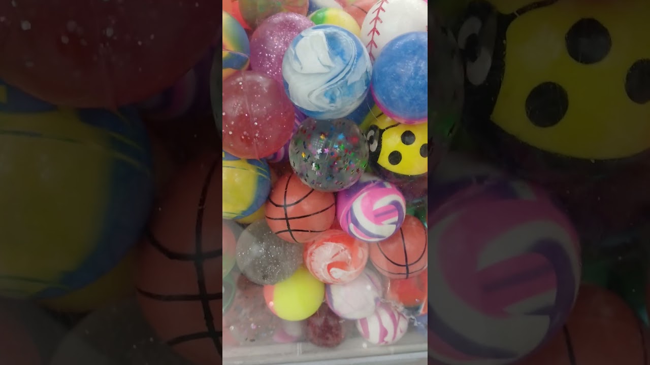 it's a soccer ball in a bouncy ball machine 