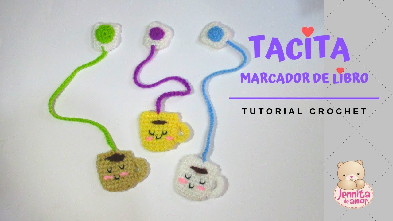 TACITA  MARCADOR DE LIBRO Amigurumi Tutorial Crochet
