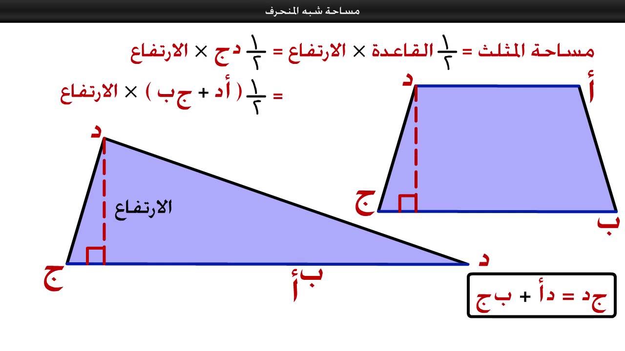 مساحة شبه المنحرف