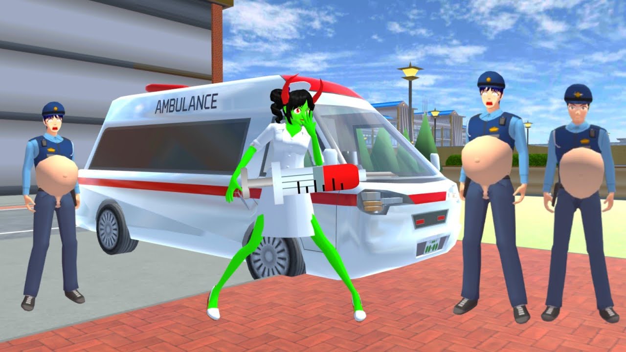 Taiga police pregnant was Kidnapped by scary Zombies Nurse 😱 #sakuraschoolsimulator 