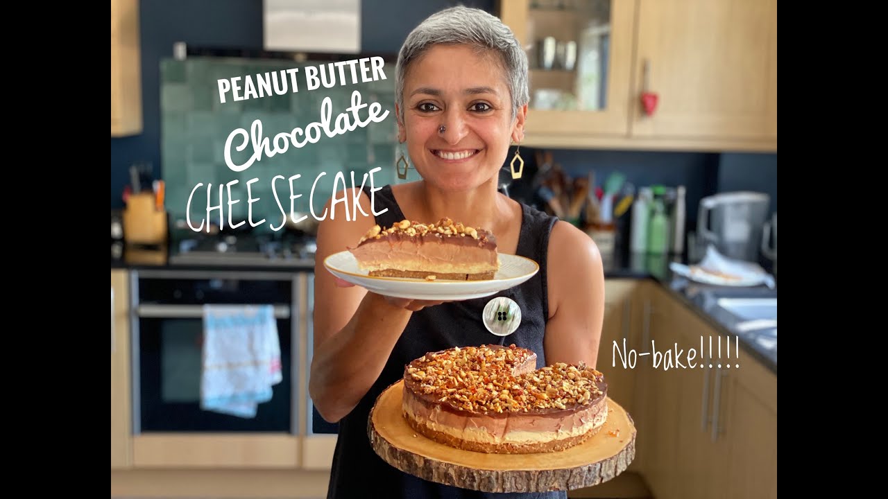 PEANUT BUTTER + CHOCOLATE CHEESECAKE | No-Bake chocolate cheesecake | Food with Chetna