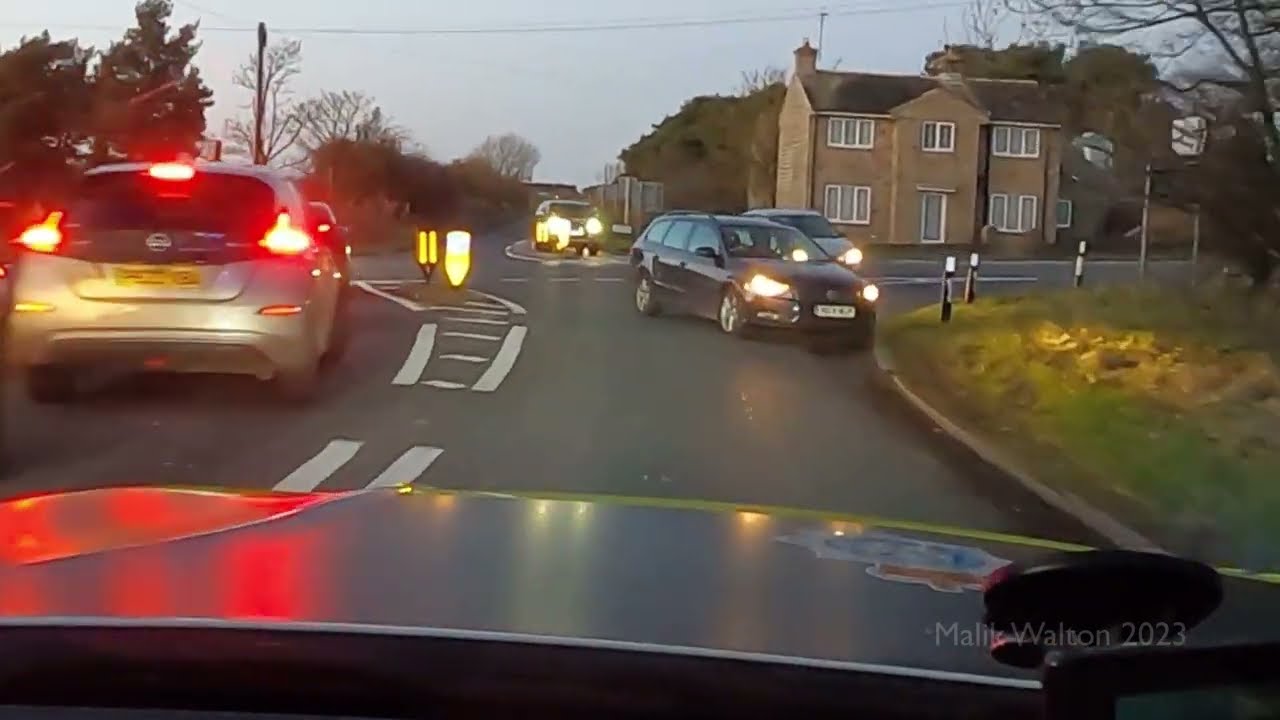 POV in police traffic car, North Yorkshire Police