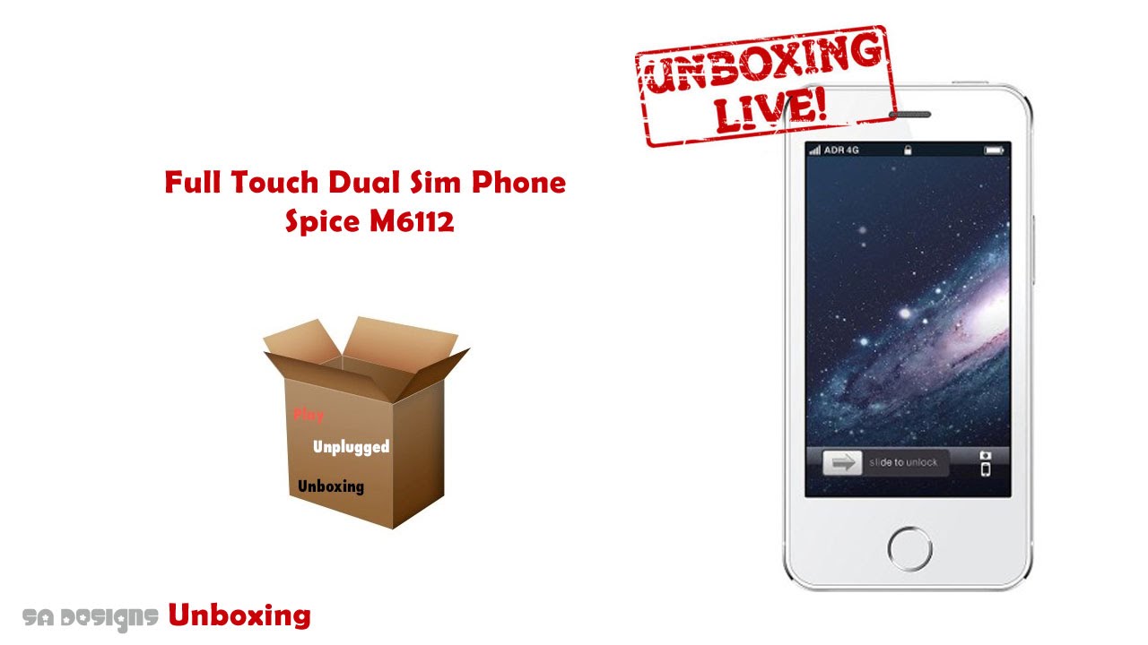 Unboxing ~ Spice Full Touch Dual Sim Phone   M6112