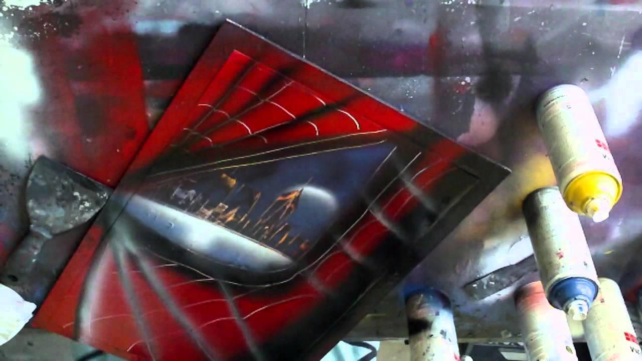 Spray Paint Art Tutorial: How to make Spiderman