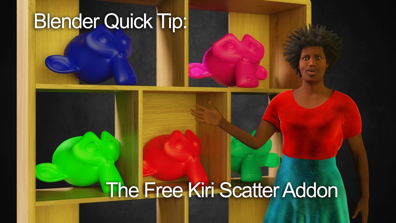 Blender Quick Tip: Free Kiri Scatter Addon
