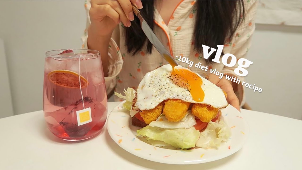 SUB)🍅냉장고에 남은 음식들로 간단하면서도 맛있게 만드는 다이어트 식단(계란김밥, 토마토버섯파스타, 두부텐더샌드위치, 새우필라프, 오삼불고기)food vlog|다이어트 레시피