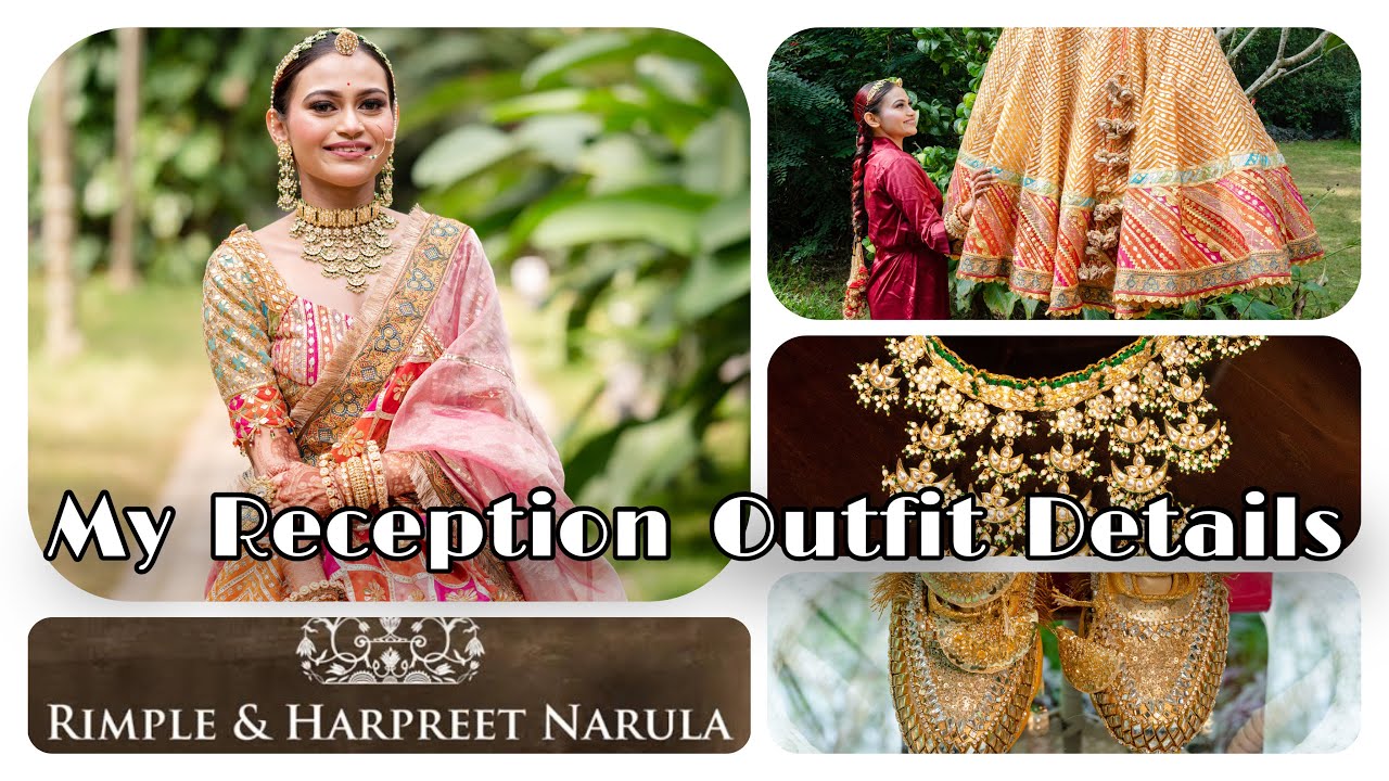 Wedding series : Episode 05 | My Reception Outfit Details ❤️ | Rimple And Harpreet Lehnga ✨