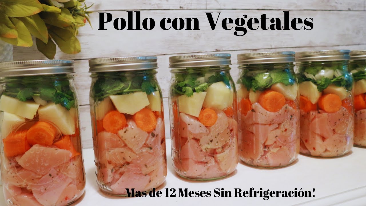 Enlatando Pollo Con Vegetales | 12 meses Sin Refrigerador! Sin Preservantes Enlatado a Presión