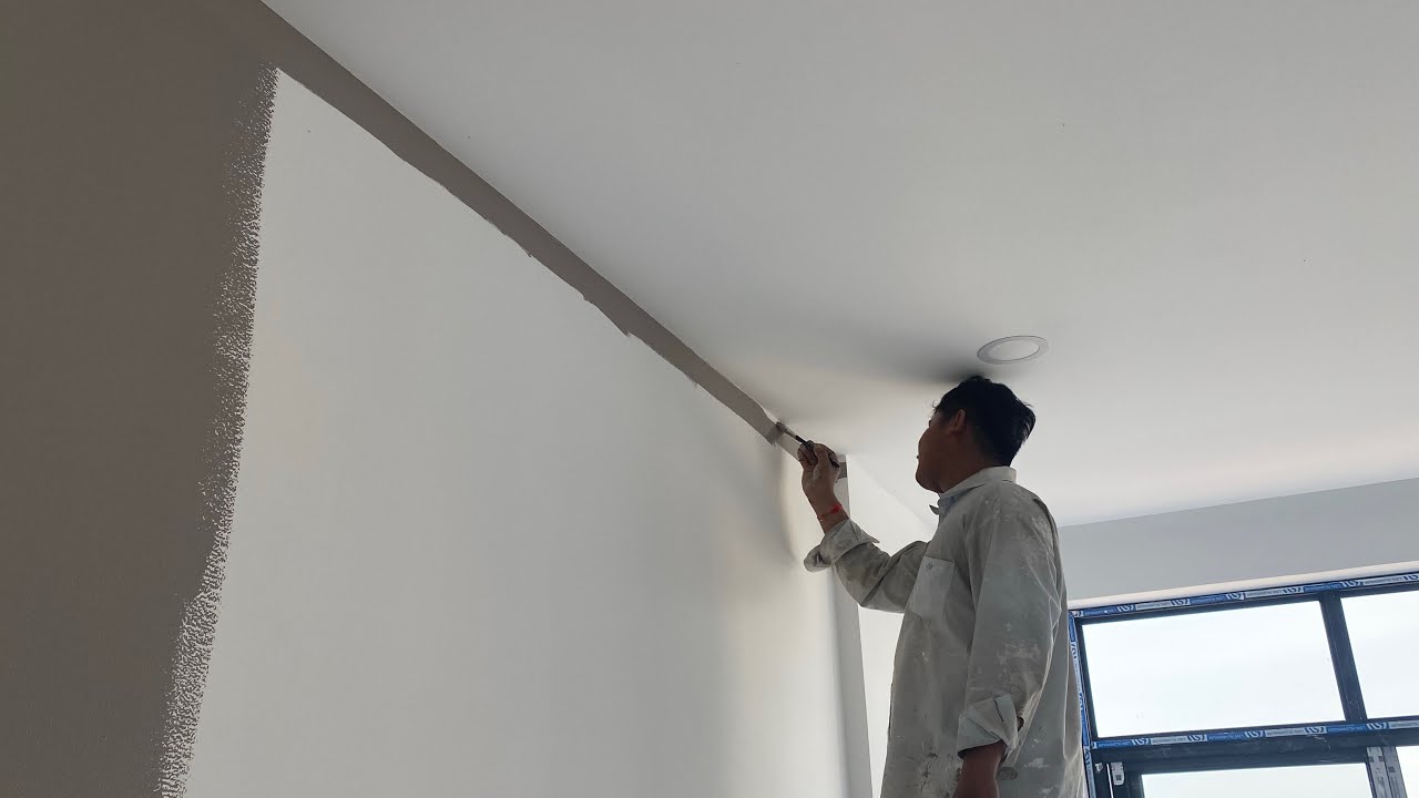Amazing Worker For Skills | Technology How To Roll A Wall Paint 