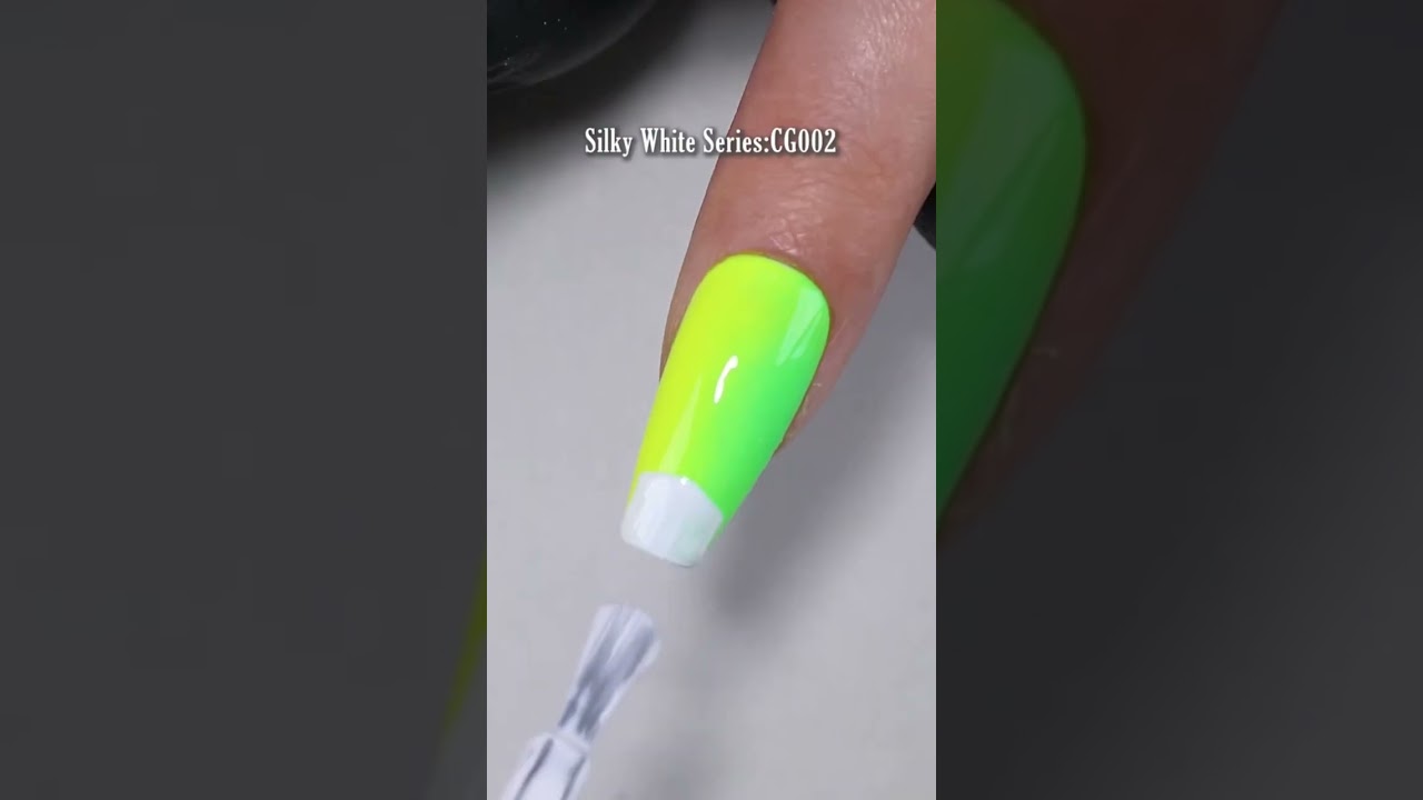 Neon French Nail Tips 💅 #frenchnails