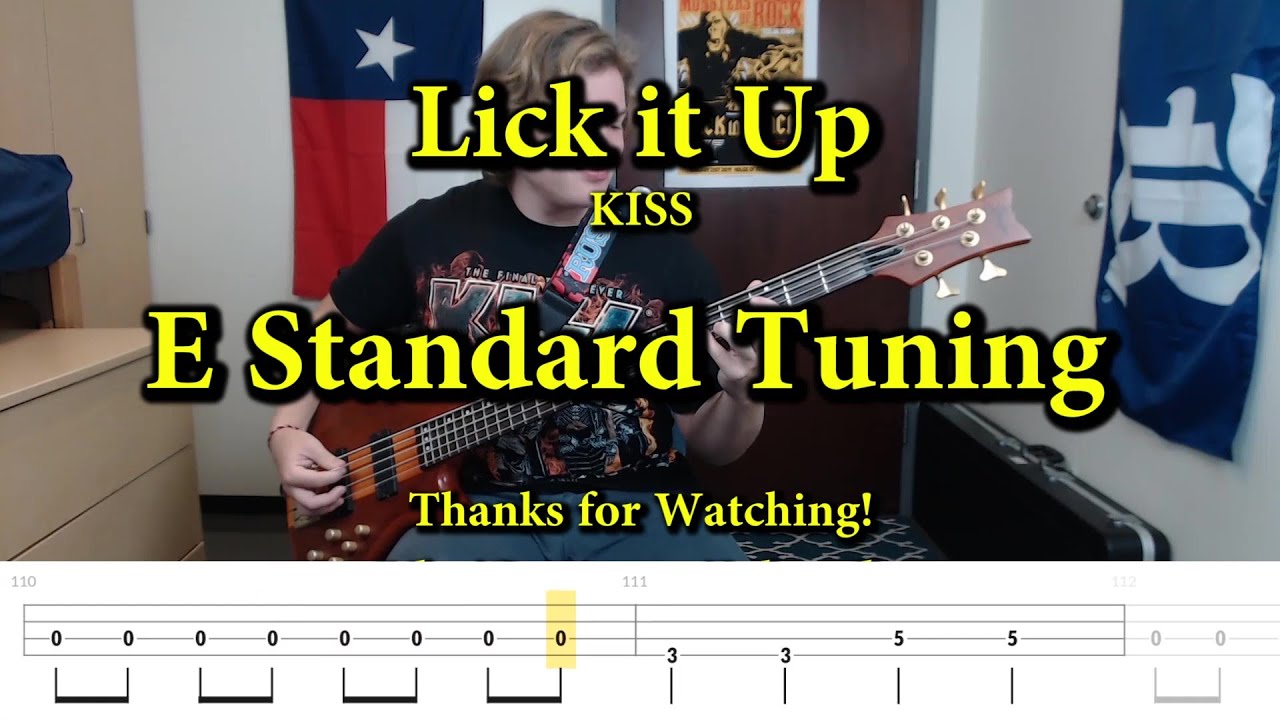 Lick it Up - KISS (Bass Cover with Tabs)