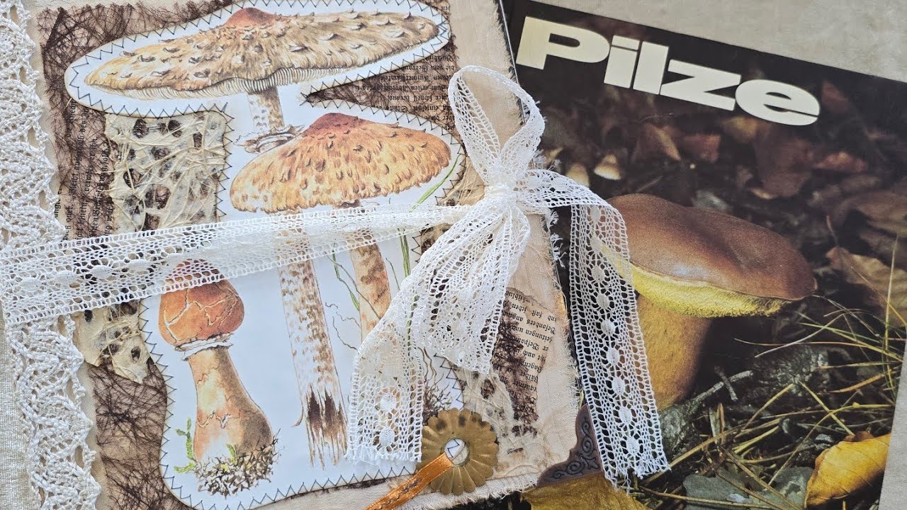 Altered Book Pilzbuch / Junk Journal von Anfang bis Ende in nur einem Video - watch me crafting