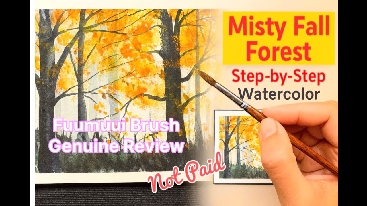 Misty Watercolor Fall Forest With New Fuumuui Brushes Lets check 