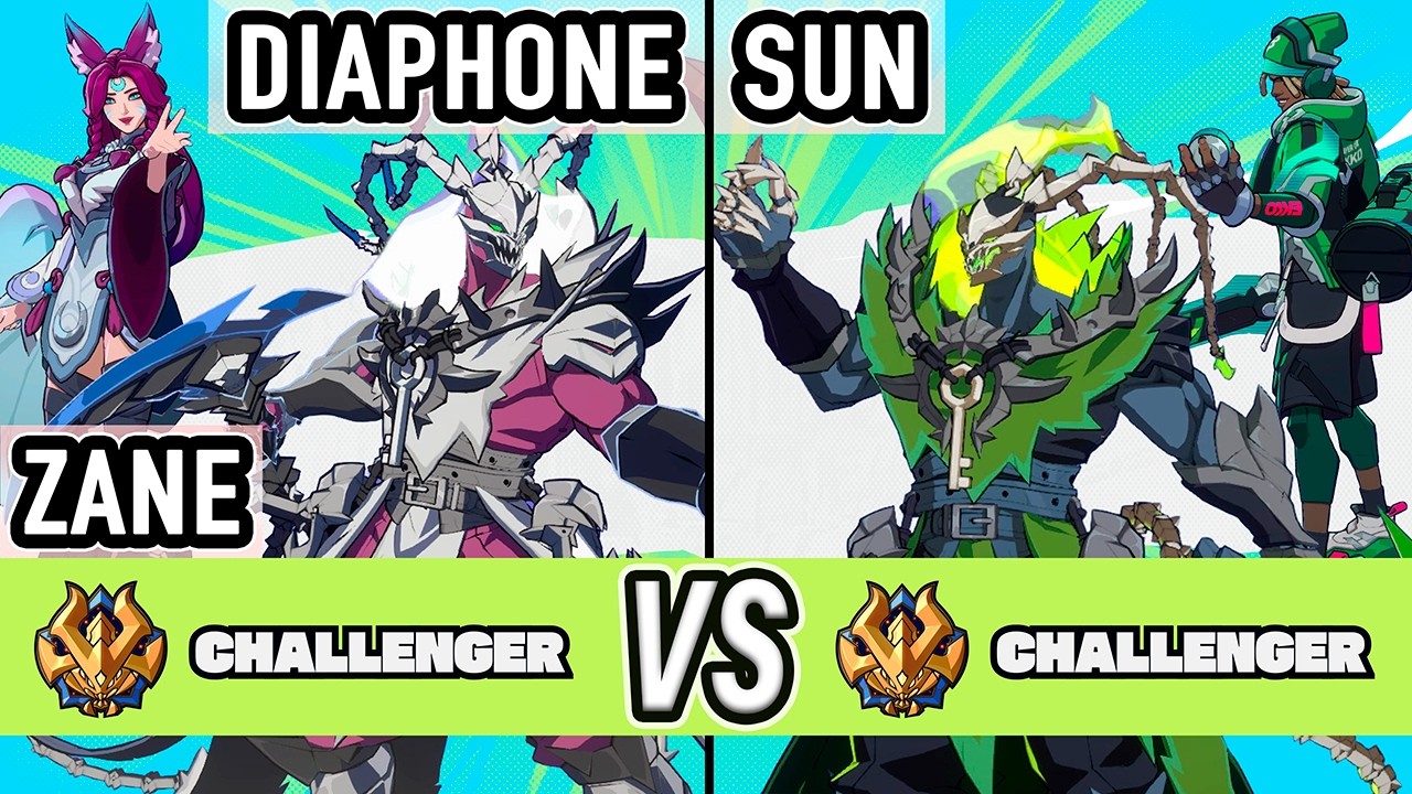 2XKO ▰ Diaphone + Zane (Thresh / Ahri) vs Sun (Thresh / Ekko) ▰ High Level Gameplay