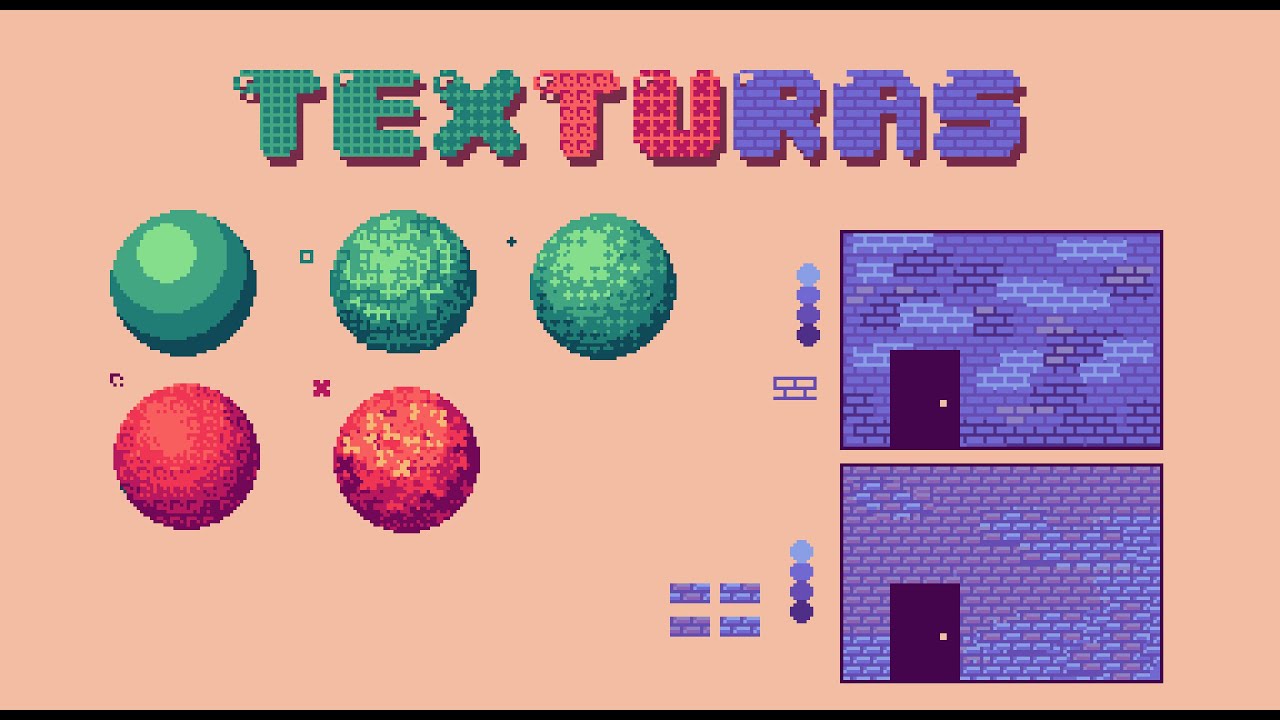 PIXEL ART PASSO A PASSO #24 - Aprenda a criar texturas simples e criativas para o seu jogo