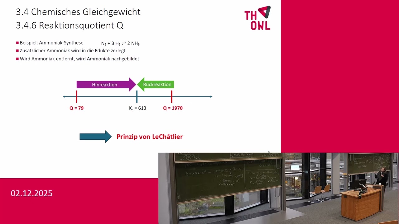 ACH - Chemisches Gleichgewicht Teil II: Gleichgewichtsverschiebung