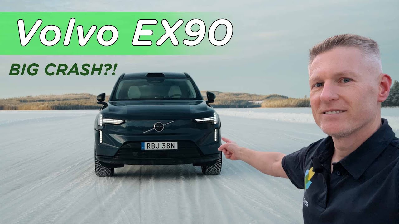 Ice Track Driving, Review and CRASH!? - Volvo EX90