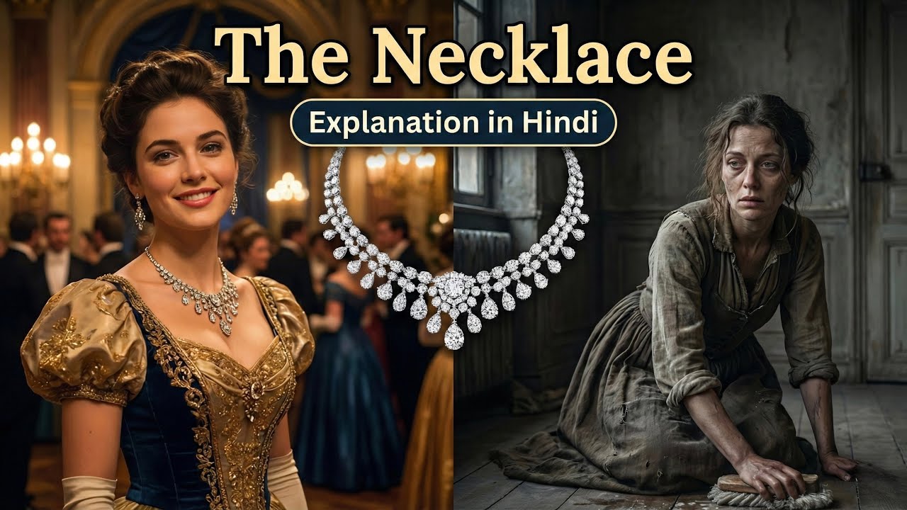 The Necklace | Full Story Explanation in Hindi | Class 10