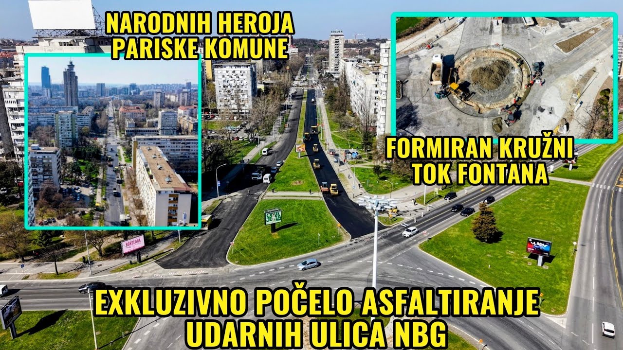 EXKLUZIVNO POČELO ASFALTIRANJE UDARNIH ULICA NBG PARISKE KOMUNE I NARODNIH HEROJA UZ FORMIRAN KRUZNI