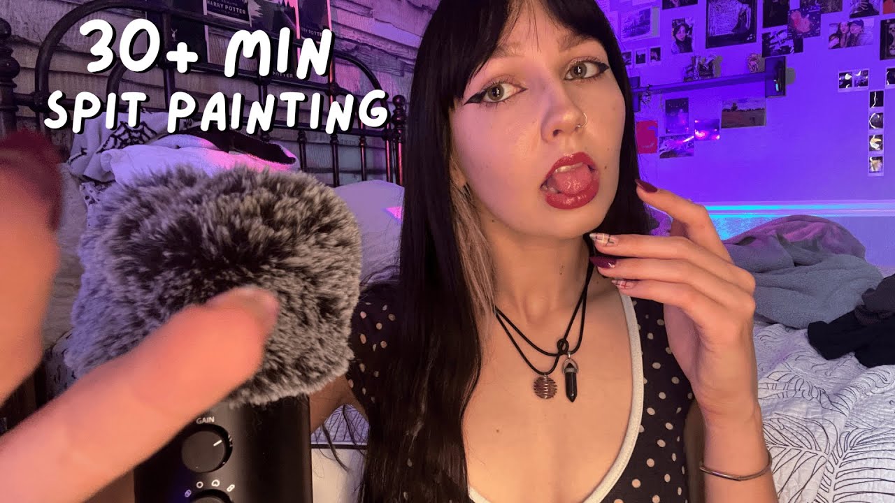 ASMR 30 Minutes of Spit Painting (Intense, Fast and Aggressive) 