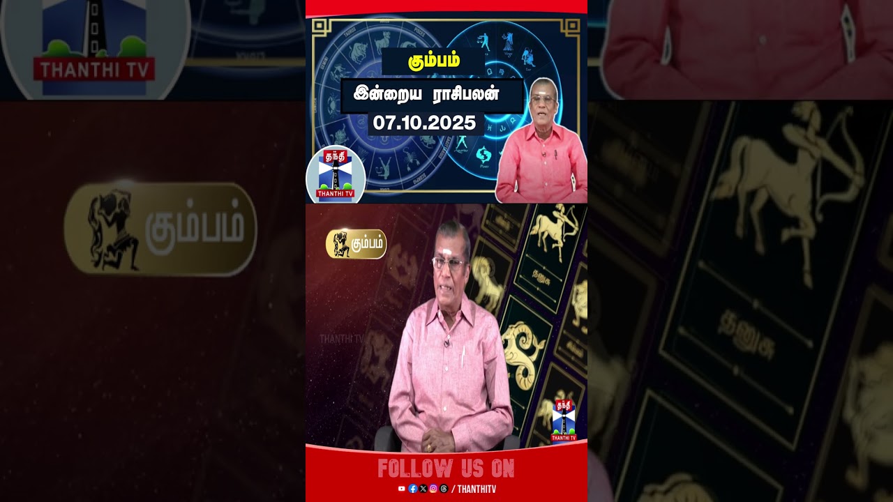 Kumbam | Today Rasi palan |  Indraya Raasipalan | Thanthitv