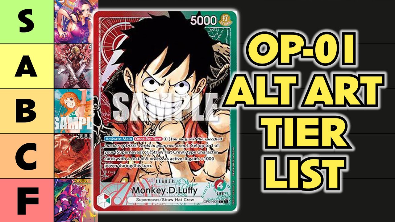 *OP01* One Piece Card Game Romance Dawn Alternate Art Tier List