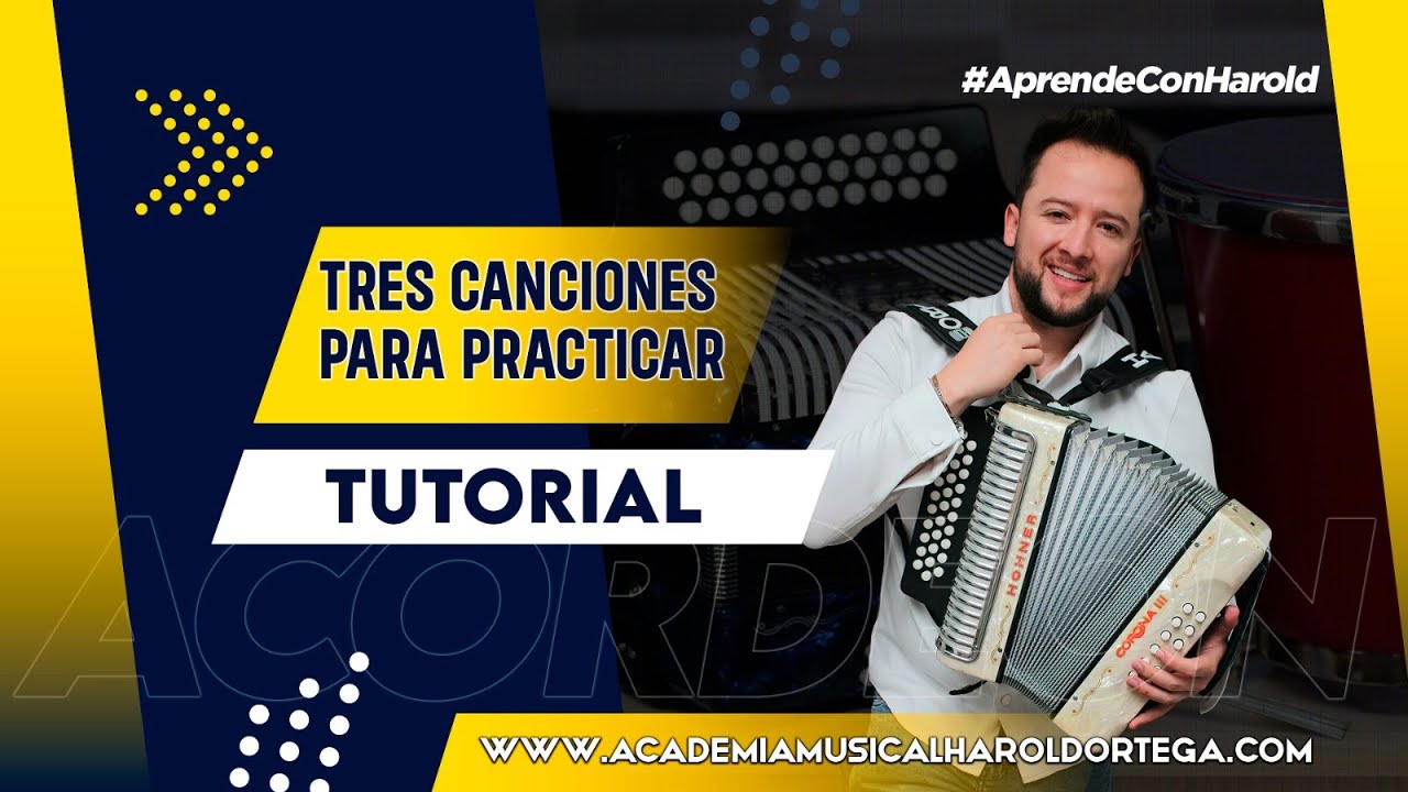 Apréndete estas 3 canciones en el acordeón (Con Blooper)