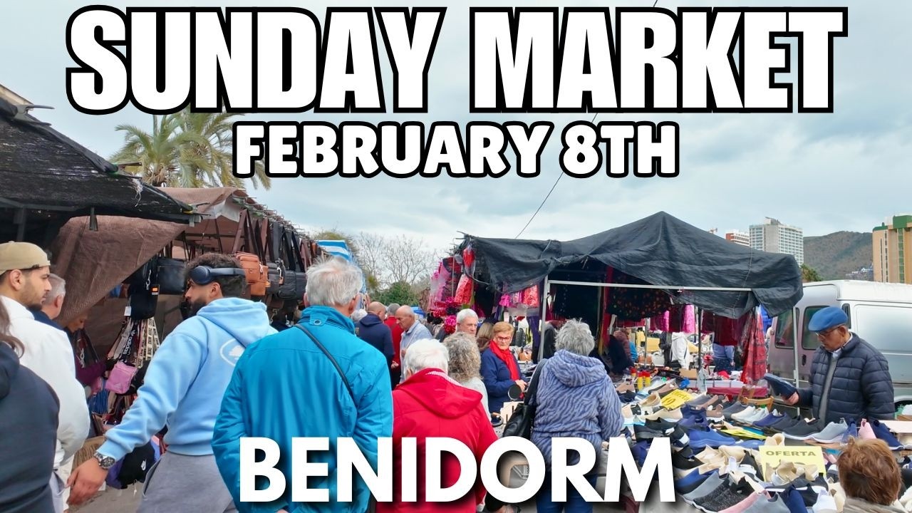 Benidorm - Sunday Market, Nearby Bars & Cloudy Weather! 😲☁️