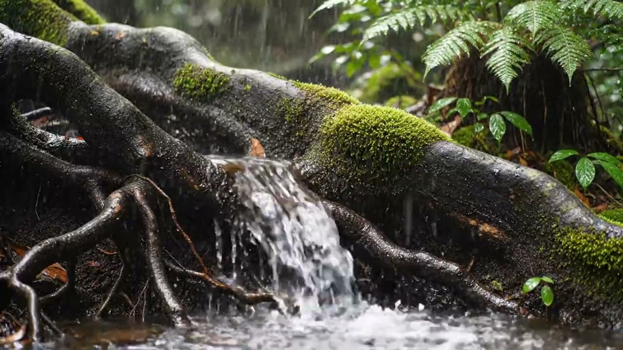 Goodbye Insomnia with Heavy Rain & Fall Asleep Fast In 3 Minutes Rain Sound in Forest