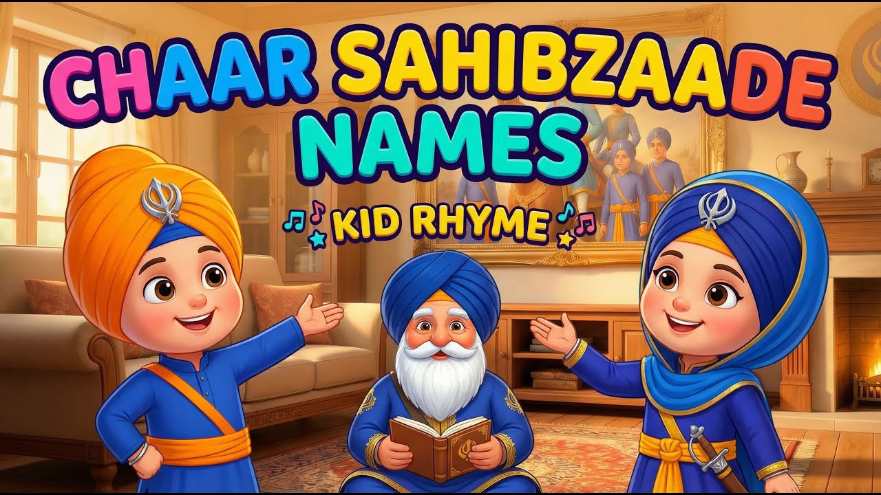 Chaar Sahibzaade | Learn Names & Bravery | Punjabi Kids Rhyme