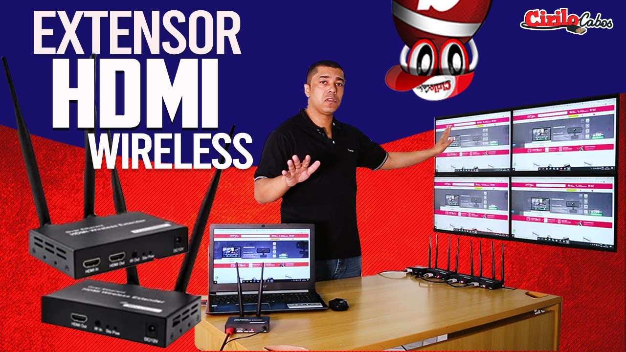 Extensor HDMI Wireless | Transmissor HDMI sem fio Wireless 200M