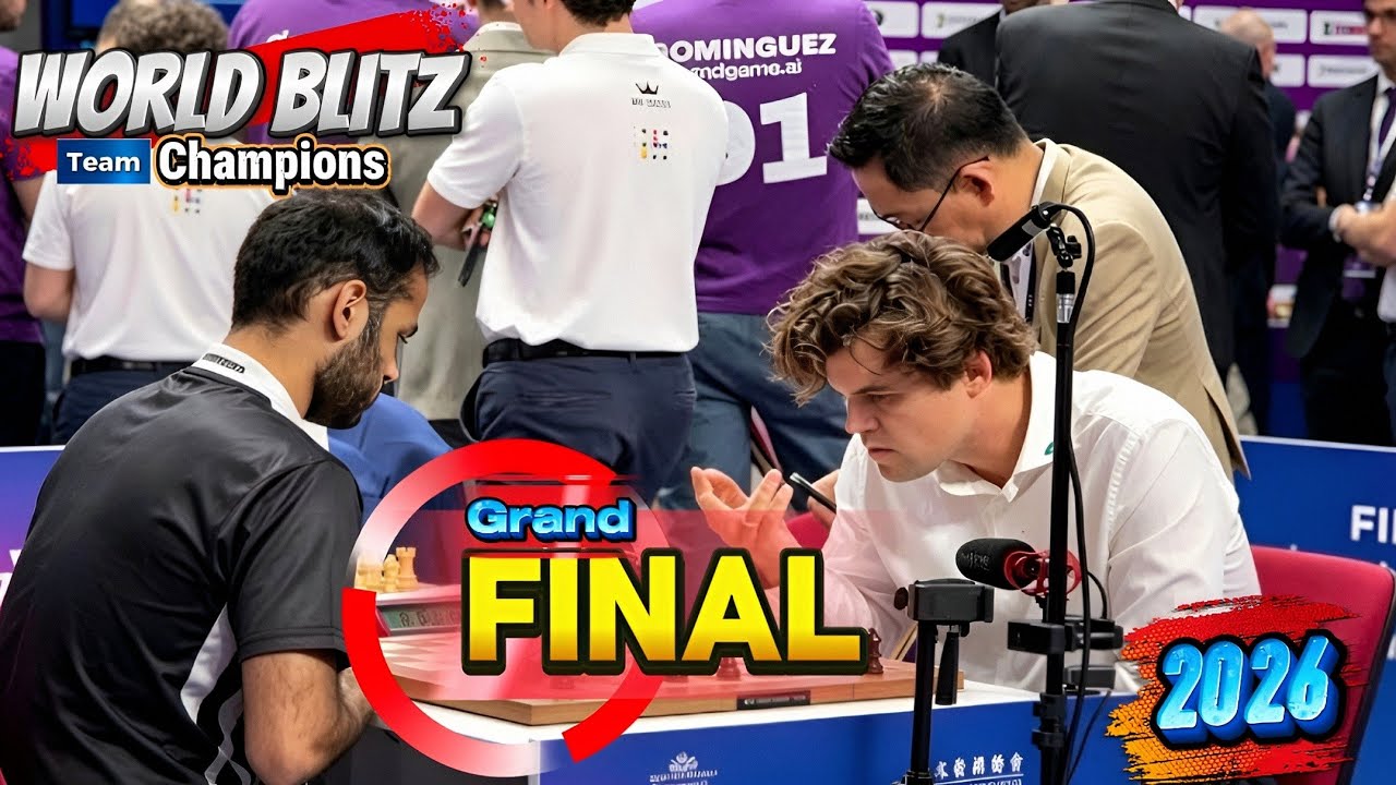 Grand Final!!! Magnus Vs  Arjun Erigaisi || FIDE WorldTeam Blitz Championships 2026