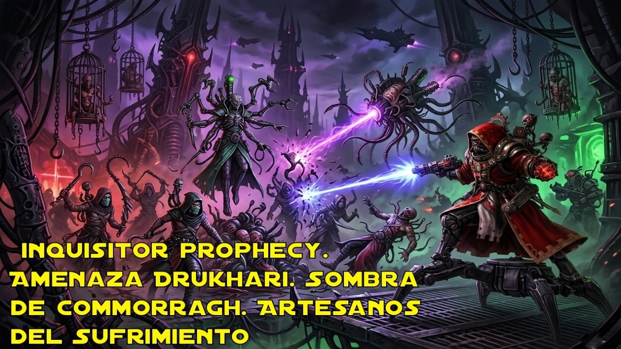 Warhammer 40k inquisitor prophecy. Amenaza Drukhari. Sombra de Commorragh. Artesanos del Sufrimiento