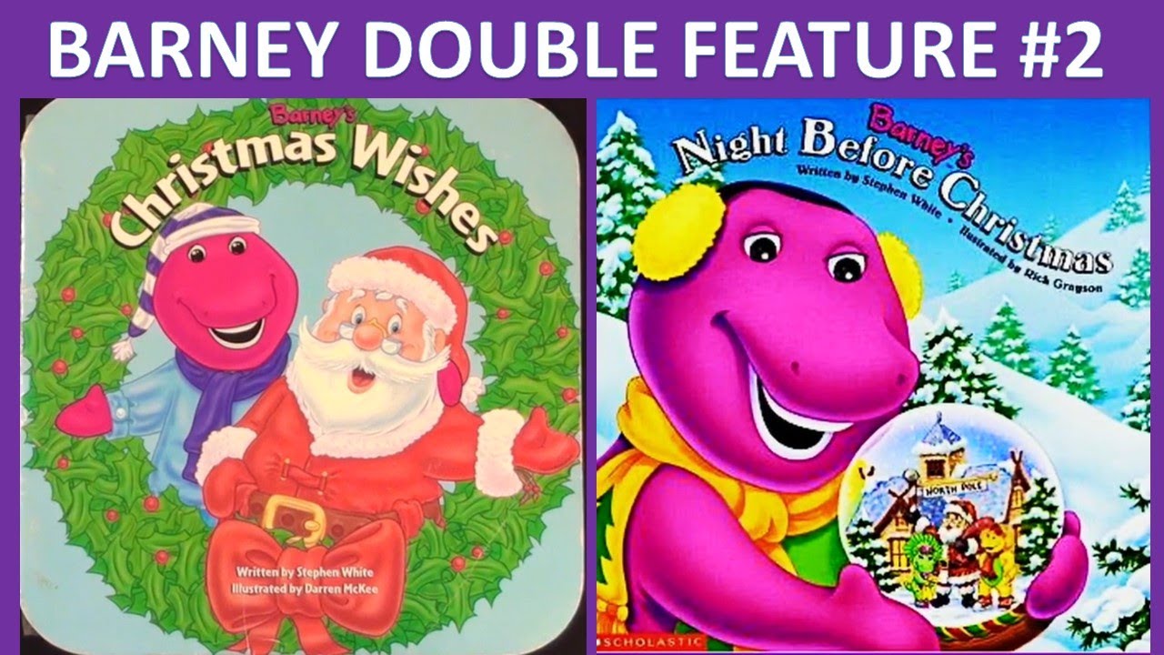 BARNEY CHRISTMAS DOUBLE FEATURE #2  Christmas Wishes & Night Before Christmas Read Aloud Storybooks