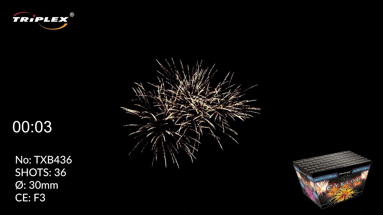 FAJERWERKI TXB436 CYKLOP V TRIPLEX FIREWORKS