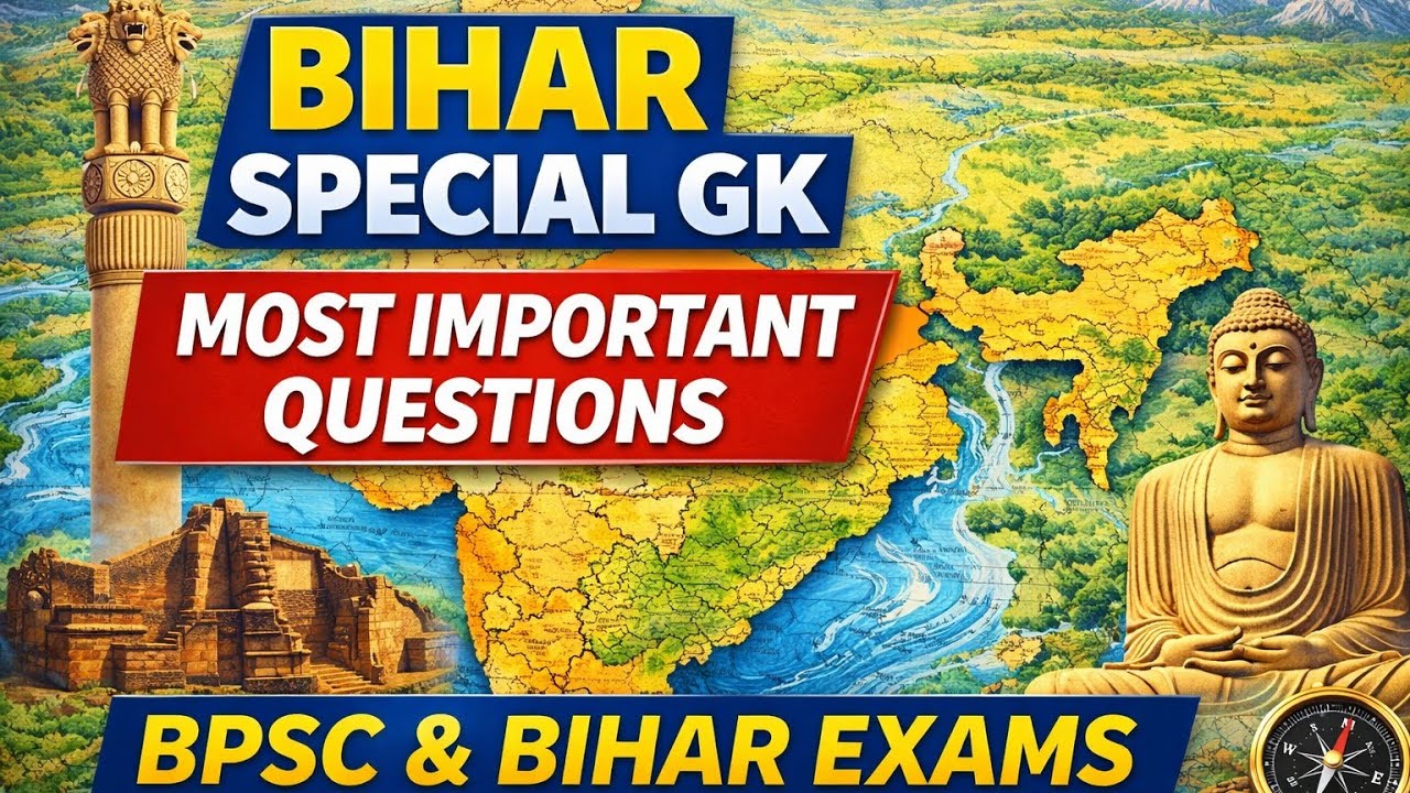 Bihar Special GK | Most Important Questions | BPSC & All Bihar Exams