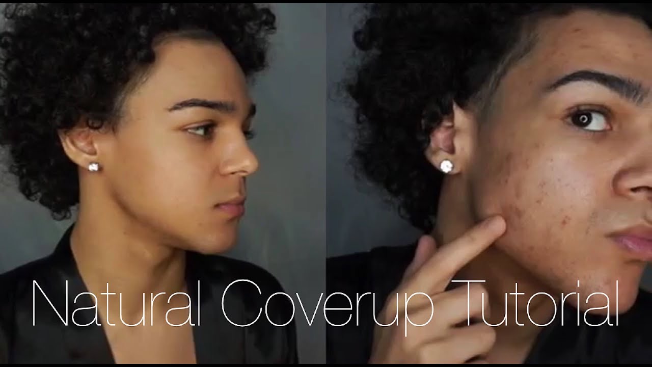 UPDATED Men's Natural Make Up Tutorial (ACNE COVERUP ) l Justin Marcus