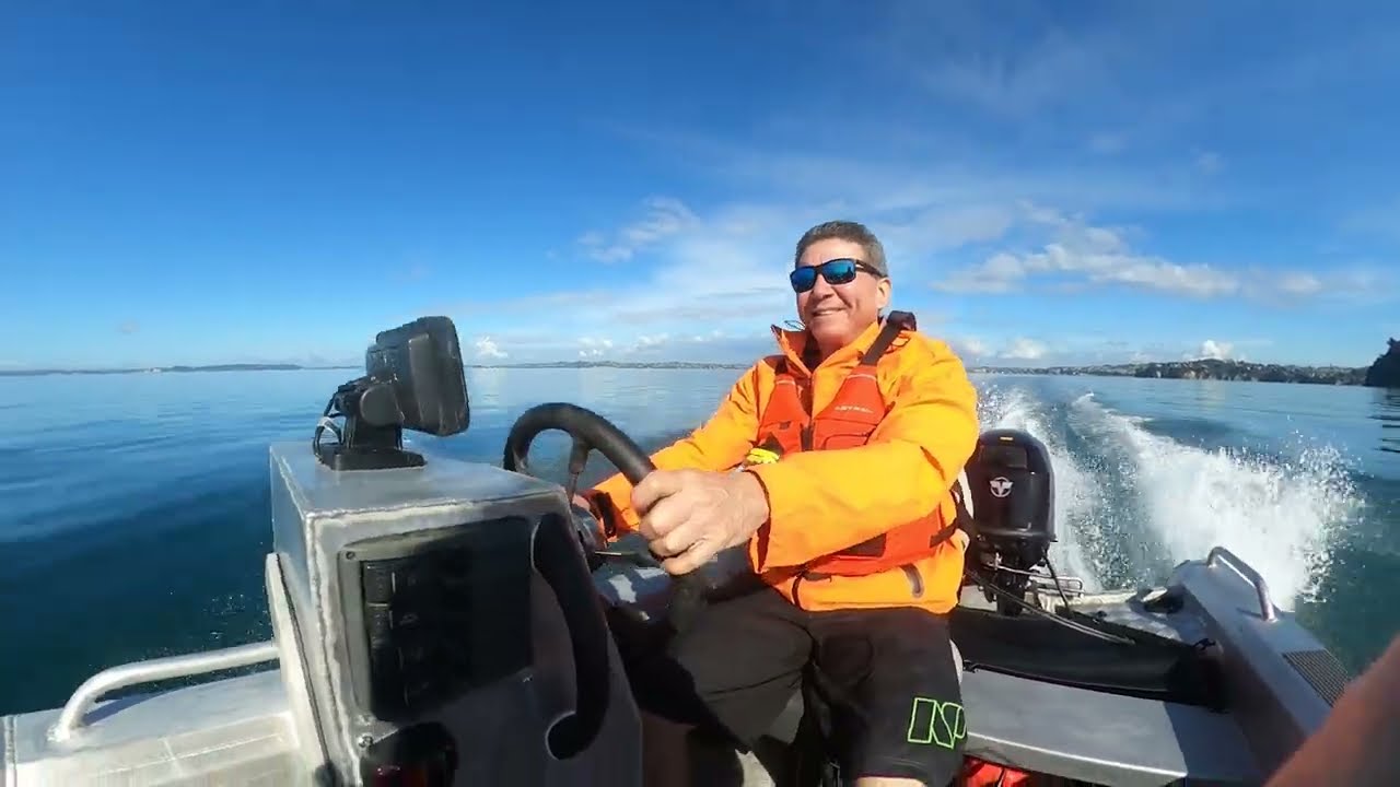 SEA SURGE 12ft Alloy Pontoon Boat with TOHATSU 30 HP motor. Join us on our first day sea trial.