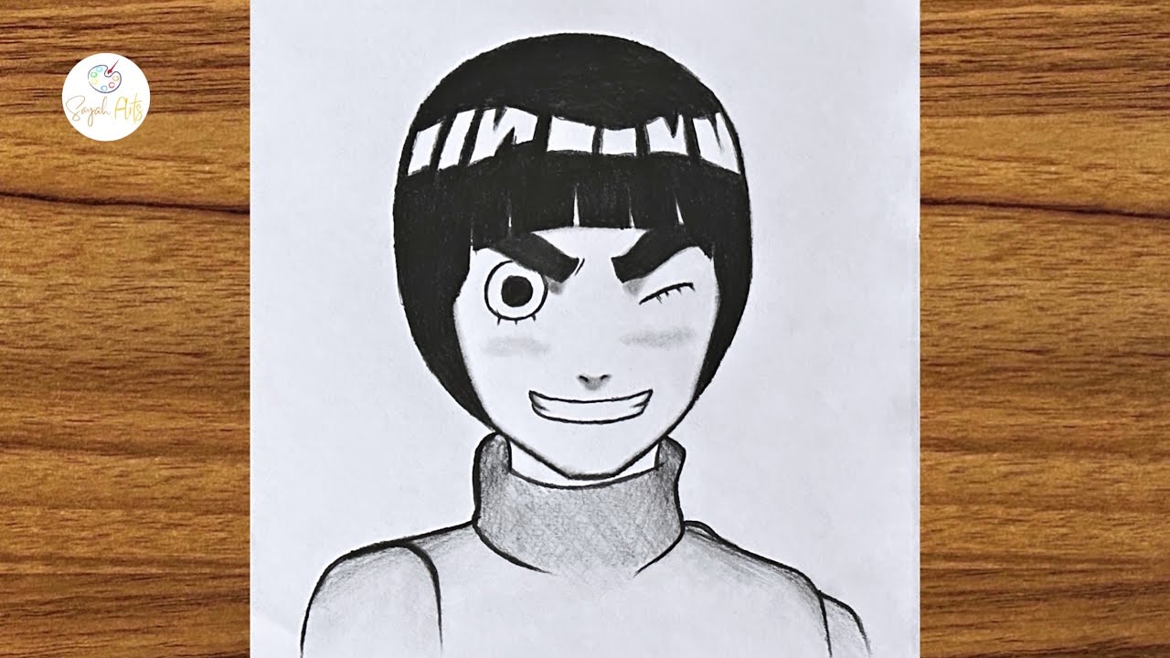 Easy anime drawings | How to draw Rock Lee - [Naruto] | Anime boy drawing step by step for beginners