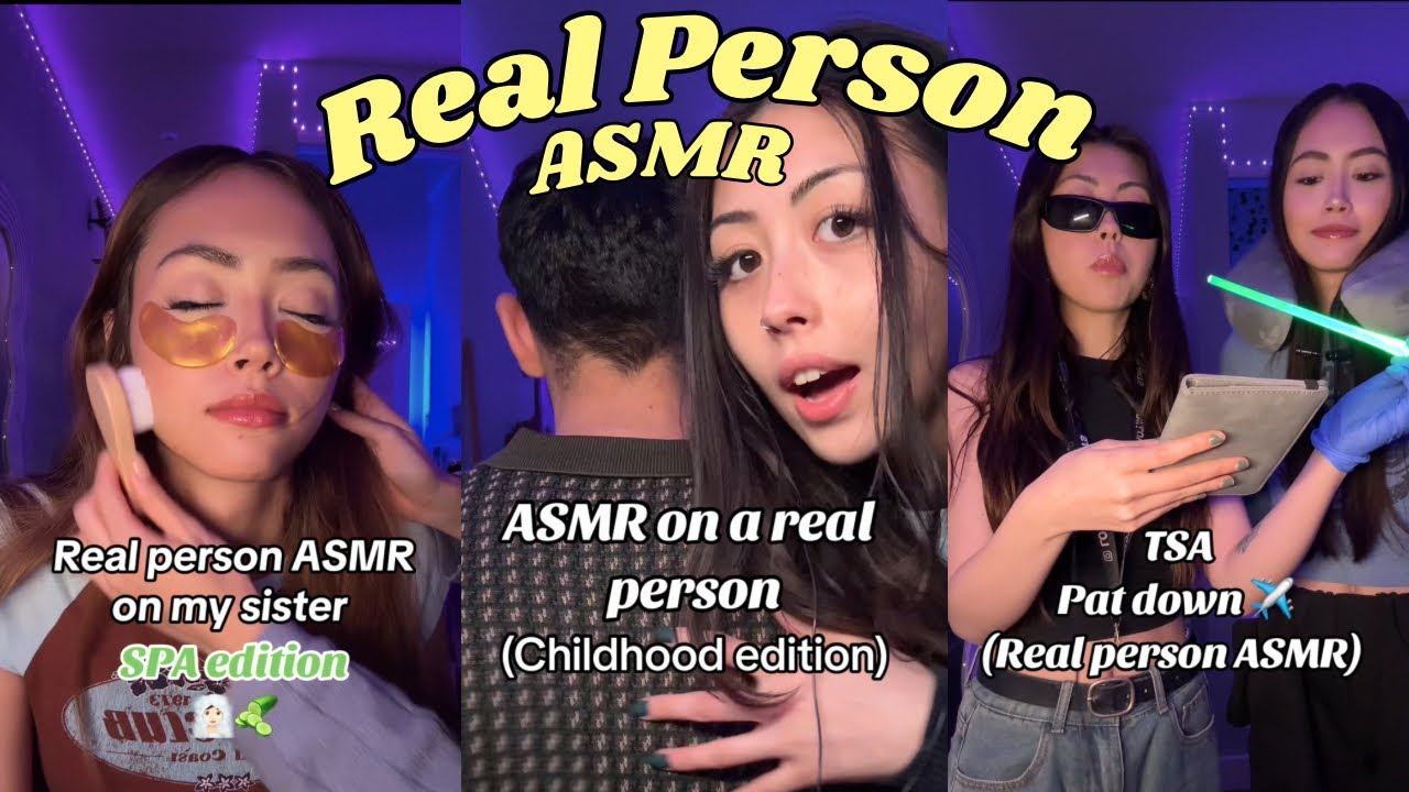 Подборка TINGLY ASMR от реальных людей: отслеживание движений спины, игра с волосами и триггеры T...
