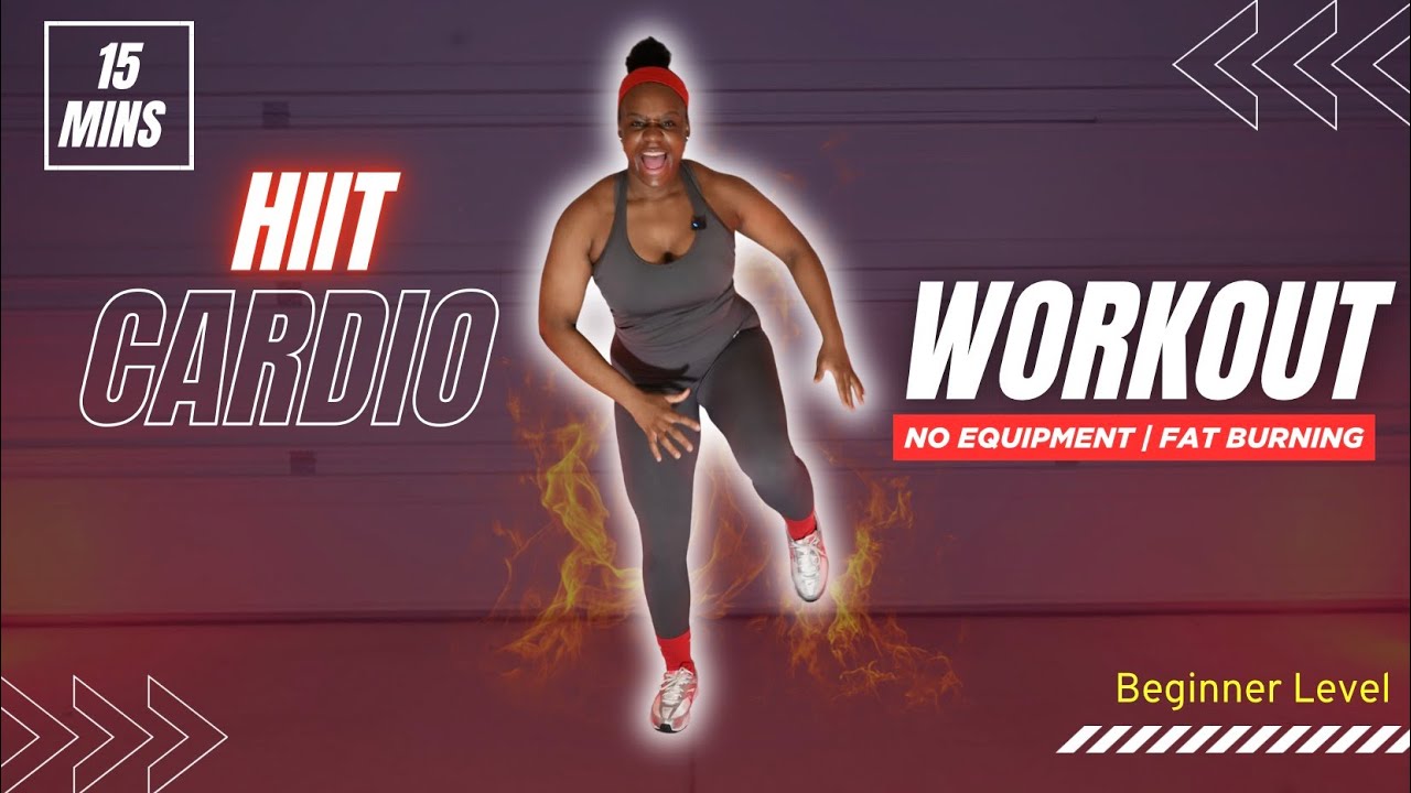 15 Minute HIIT Cardio Workout at Home (No Equipment, Beginner Friendly, Fat Burning)