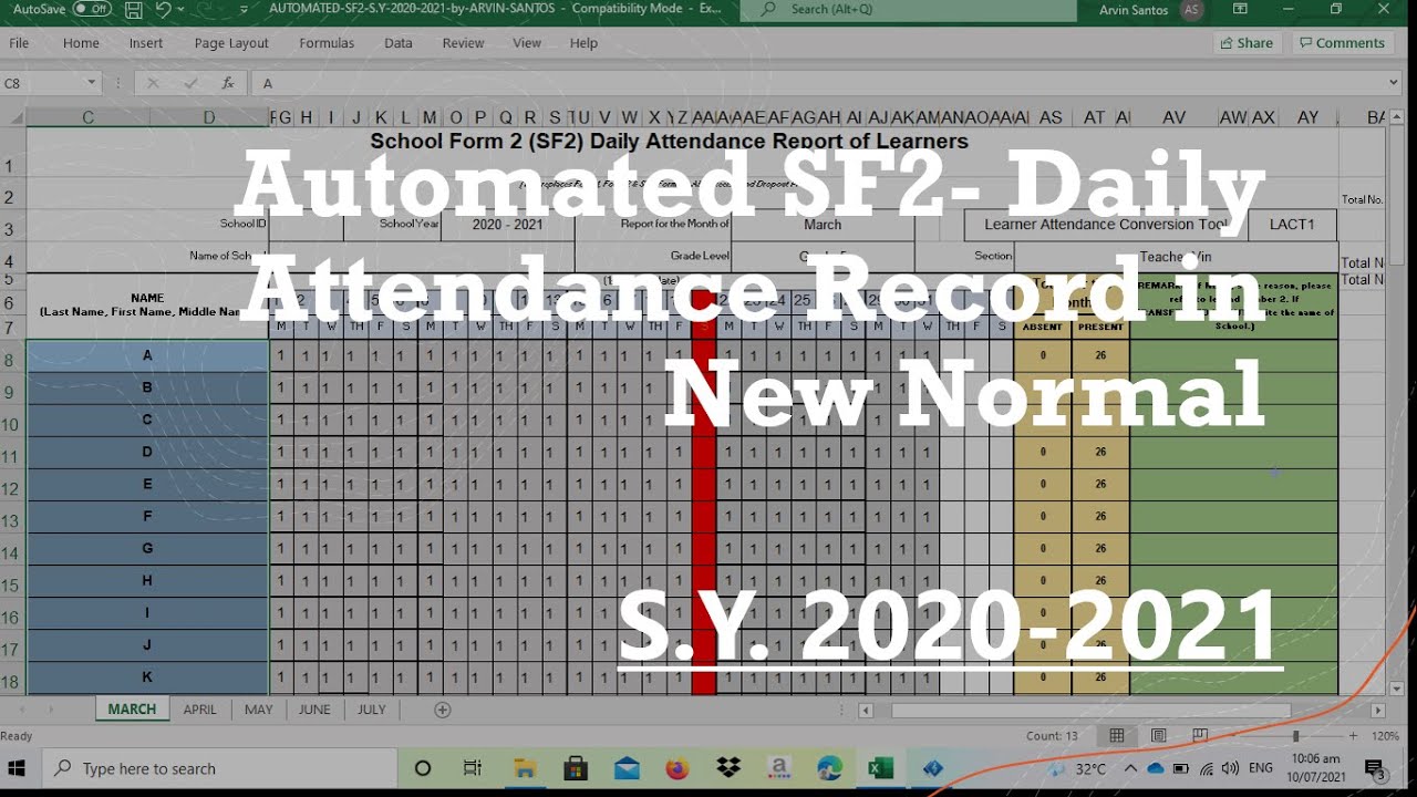 Automated SF2 -Daily Attendance Report in the New Normal