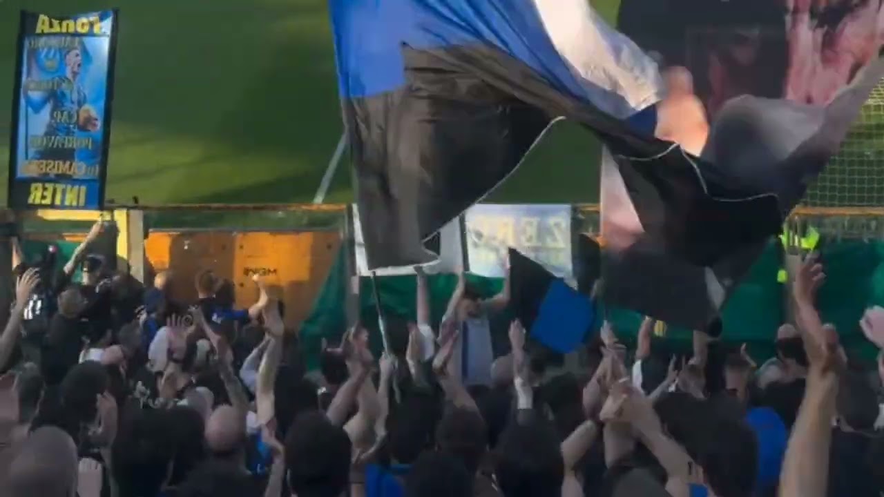 Curva Nord Inter in trasferta à Parma , 05/04/2025