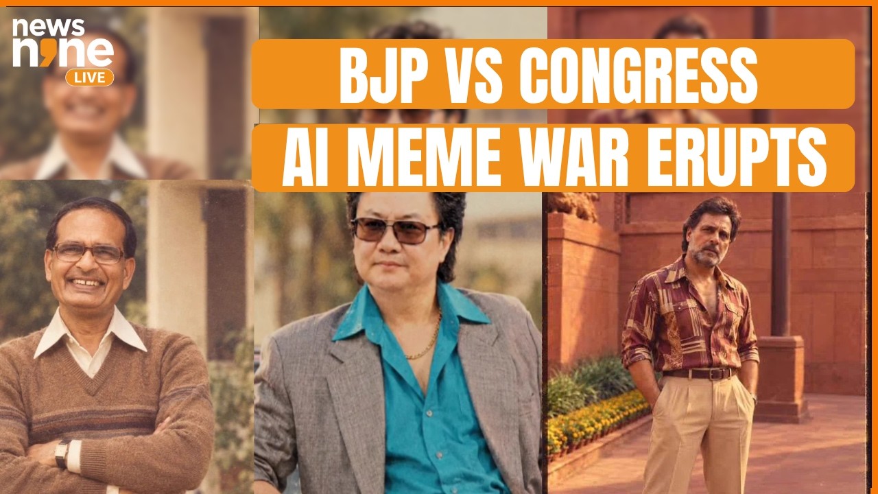 BJP vs Congress AI Meme War: Retro Trend Turns Political | News9