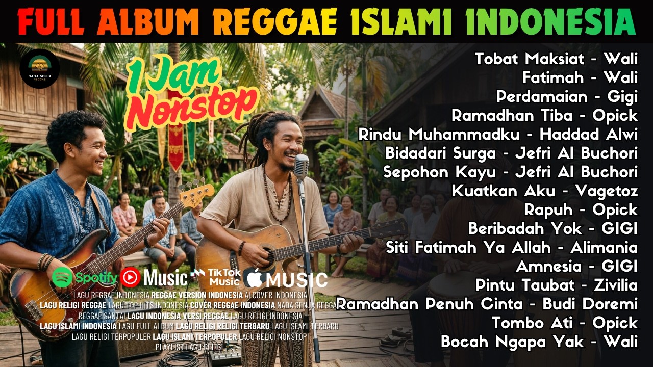 Full Album Reggae Islami Indonesia | Paling Viral Tahun Ini 🌙 Nonstop Playlist 1 Jam | AI Cover