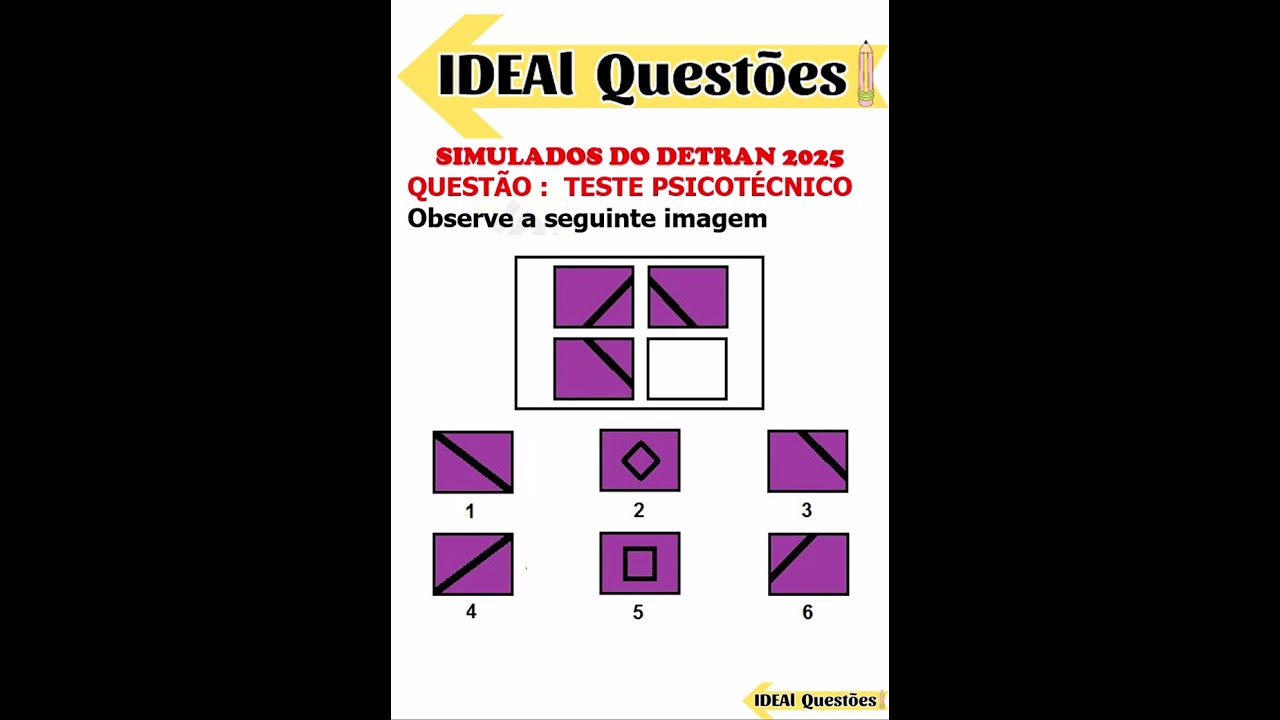 EXAME PSICOT&Eacute;CNICO DO DETRAN 2025 Shorts#shorts2025