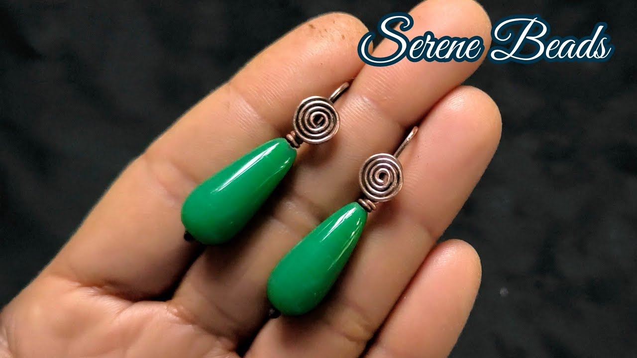 Simple wire earrings tutorial | Simple wire earrings for beginners | Drop wire earrings