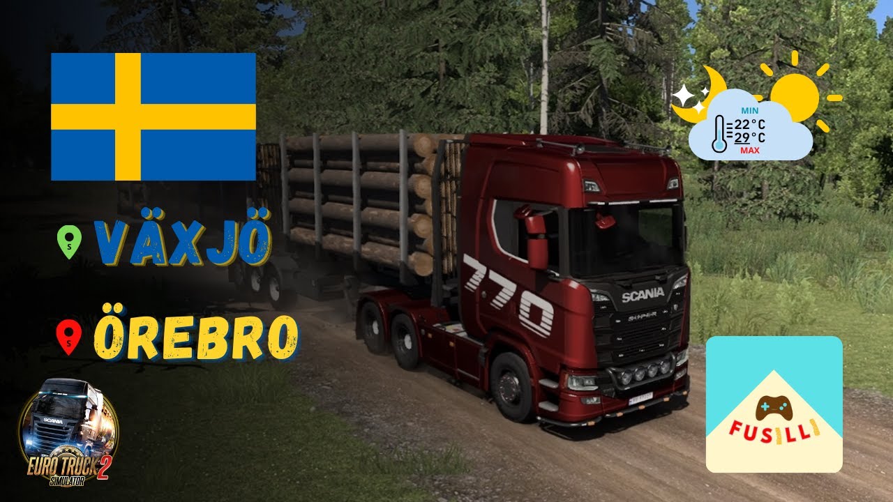 ETS2 • Troncos📍Suécia ┃Scania S 770