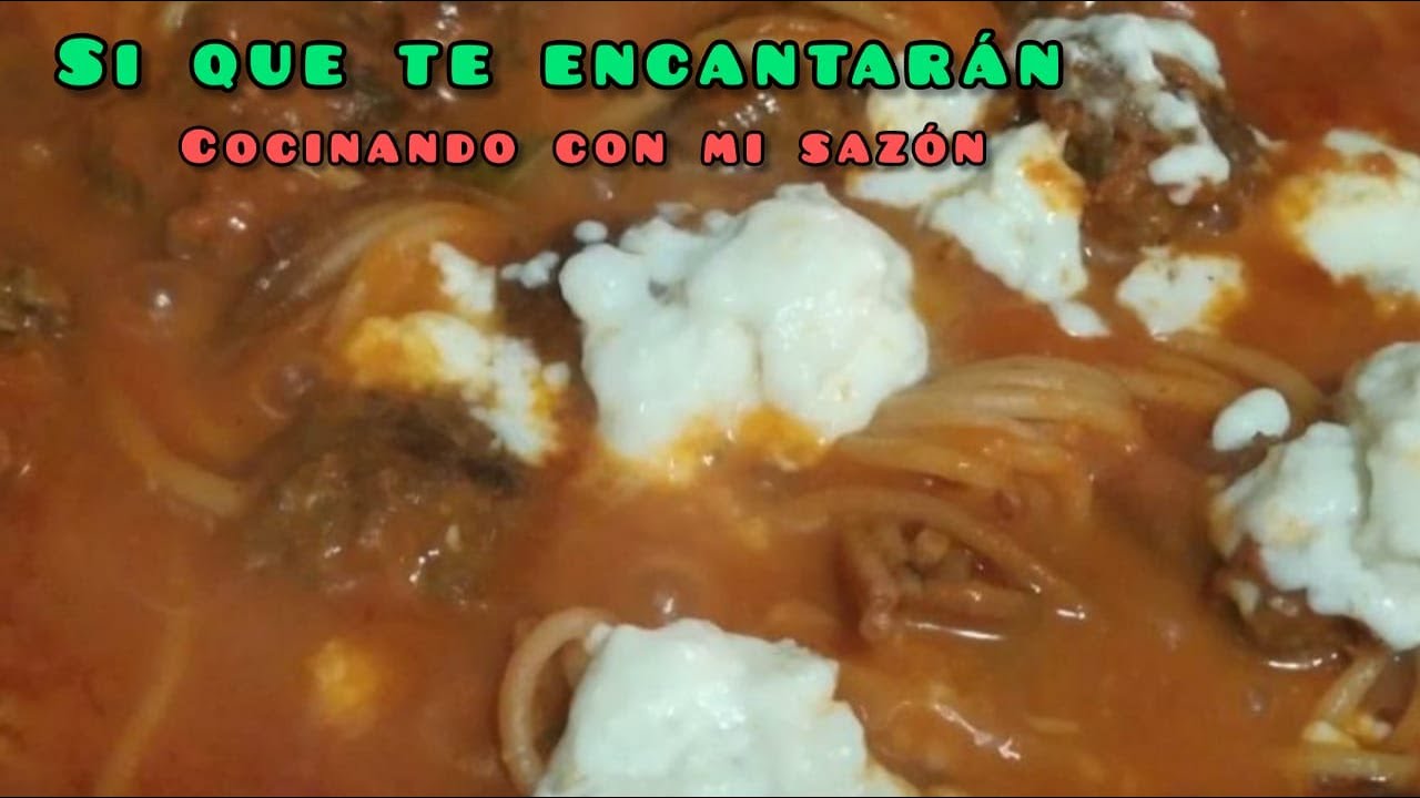 EL MEJOR ESPAGUETI CON ALBONDIGAS//salsa de tomate de una forma especial